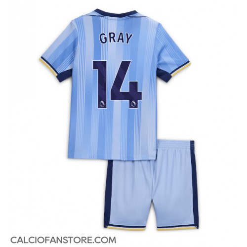 Maglia Calcio Tottenham Hotspur Archie Gray #14 Seconda Divisa Bambino 2024-25 Manica Corta (+ pantaloncini)